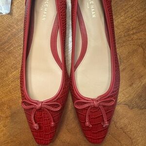 NwOB Cole Haan Women's Red Ballet Flats 9 1/2